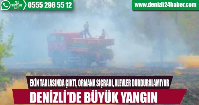 DENİZLİ'DE BÜYÜK YANGIN