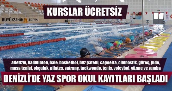 Denizli’de Ücretsiz Yaz Spor Okul Kayıtları Başladı
