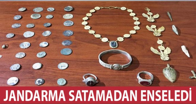 Denizli'de jandarmadan tarihi eser operasyonu