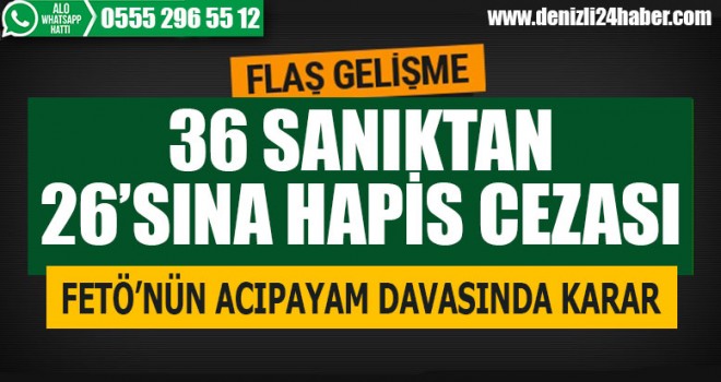 FETÖ'nün Acıpayam davasında karar