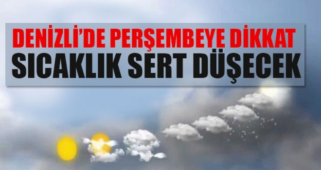 Denizli’de Perşembeye Dikkat Sıcaklık Sert Düşecek