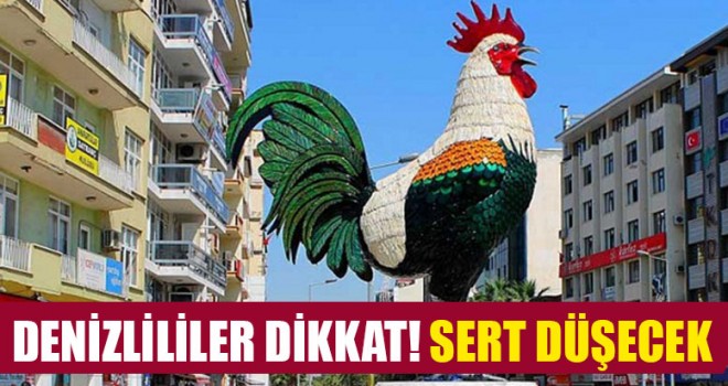Denizlililer dikkat! Sert düşecek