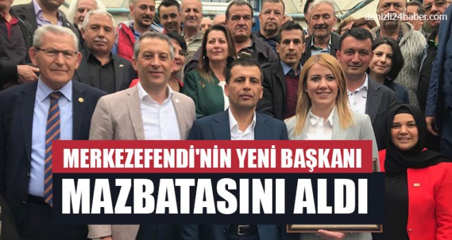 Merkezefendi'nin Yeni Başkanı Mazbatasını Aldı