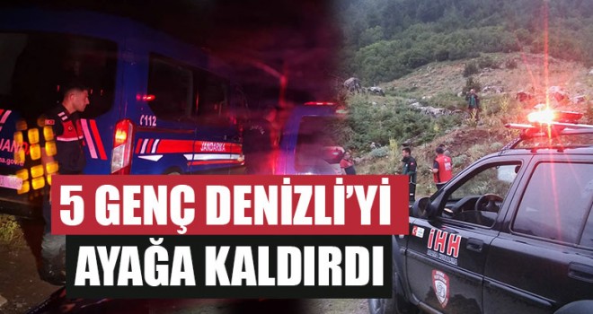 Denizli'de doğa yürüyüşü yapan gençler mahsur kaldı