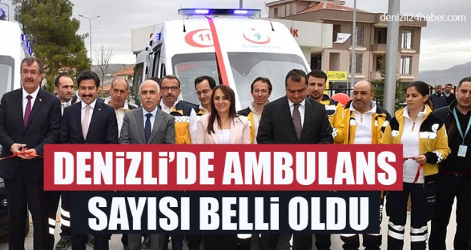 Denizli’de Ambulans Sayısı Belli Oldu