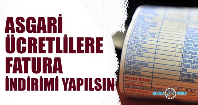 Melike Basmacı Asgari Ücretlilere fatura indirimi