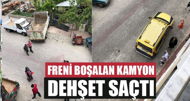 Freni Boşalan Kamyon Dehşet Saçtı