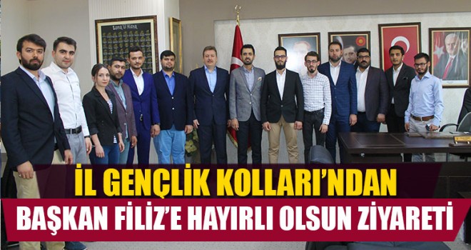 AK Parti İl Gençlik Kolları’ndan Başkan Filiz’e Hayırlı Olsun Ziyareti