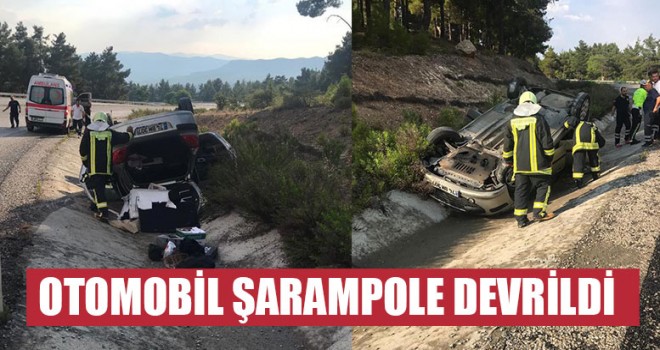 Otomobil Şarampole Devrildi