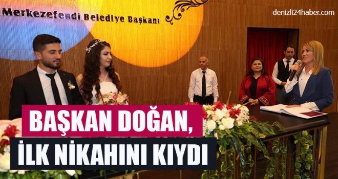 Başkan Şeniz Doğan, Merve Mercan, Emirhan Çal'ın   Nikahını Kıydı