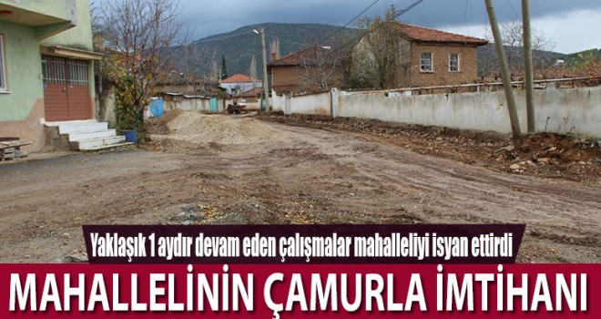 Denizli'de mahallelinin çamur isyanı