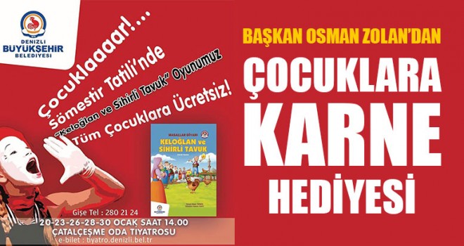 Başkan Osman Zolan’dan Çocuklara Karne Hediyesi