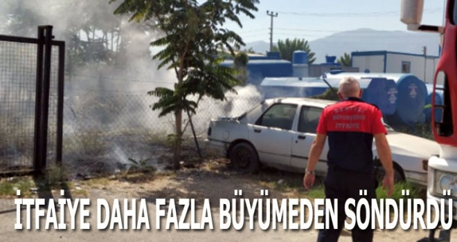 İtfaiye ekipleri büyümeden söndürdü