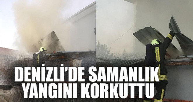 Baklan Samanlık Yangını Korkuttu