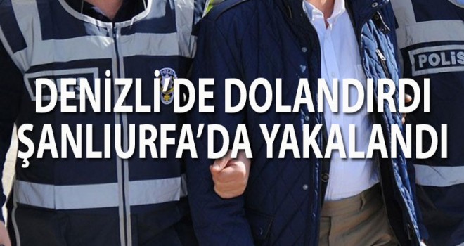 Denizli'de dolandırdı Urfa'da yakalandı