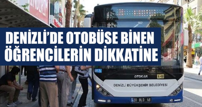 Denizli’de Otobüse Binen Öğrencilerin Dikkatine