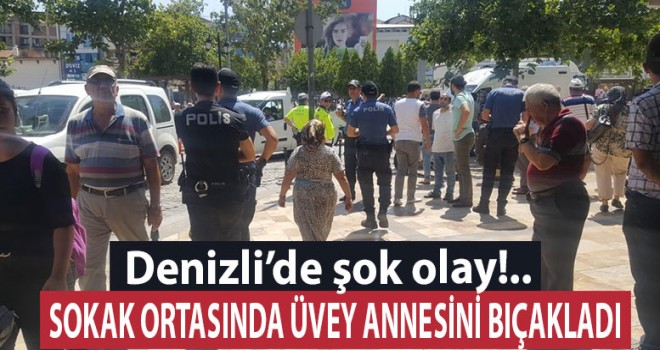 Sokak ortasında üvey annesini bıçakladı