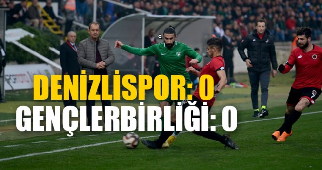 Denizlispor: 0 – Gençlerbirliği: 0