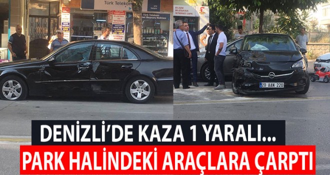 Park halindeki araçlara çarparak durabildi