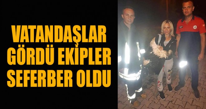Denizli'de itfaiyeden gece mesaisi