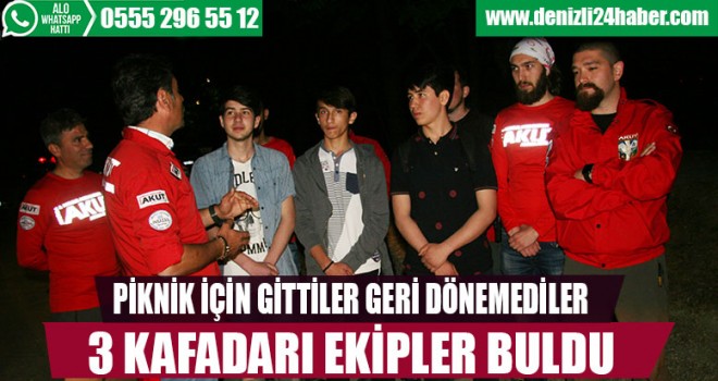 Piknik için gittiler kayboldular