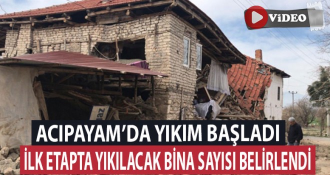 Deprem bölgesinde yıkım başladı