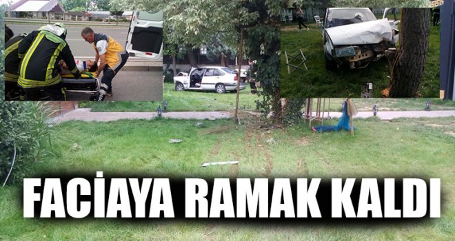 Otomobil Bahçeye Girdi