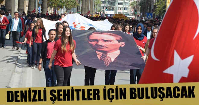 Denizli'de Şehitler İçin Vefa Yürüyüşü