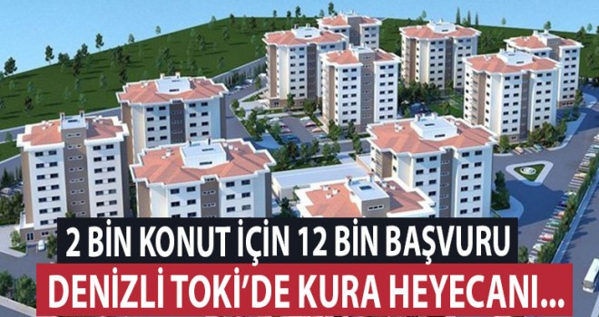 Denizli TOKİ'de kura heyecanı
