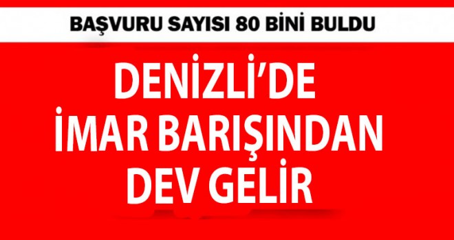 Denizli'de İmar Barışından dev gelir