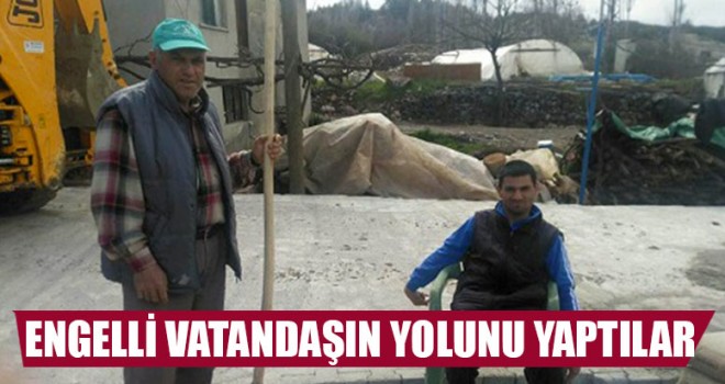 Acıpayam'da Engelli Vatandaşın Yolunu Yaptılar