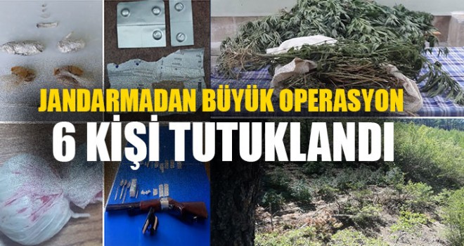 Jandarmadan Büyük Operasyon 6 Kişi Tutuklandı