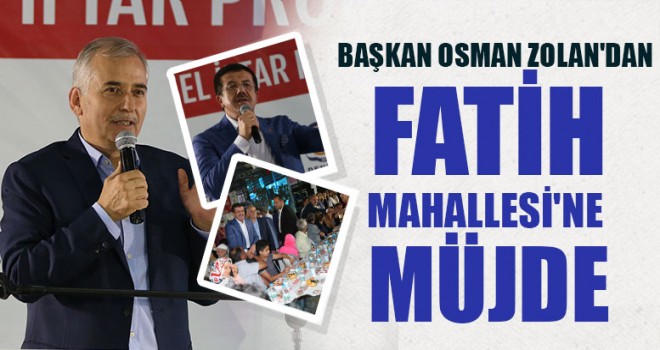 Başkan Osman Zolan'dan Fatih Mahallesi'ne spor alanı
