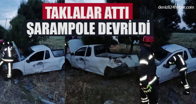 Taklalar Attı Şarampole Devrildi