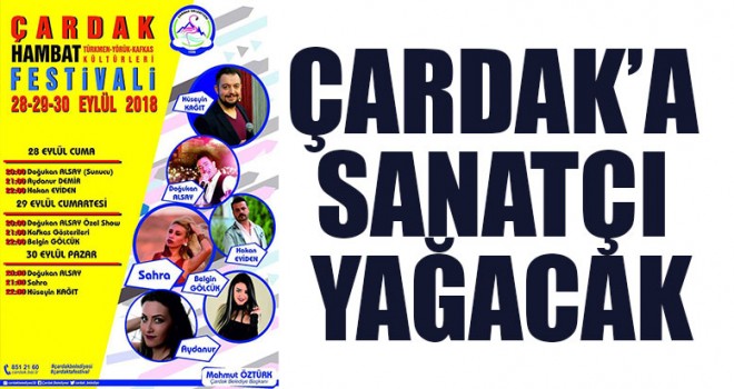 Çardak’a Sanatçı Yağacak