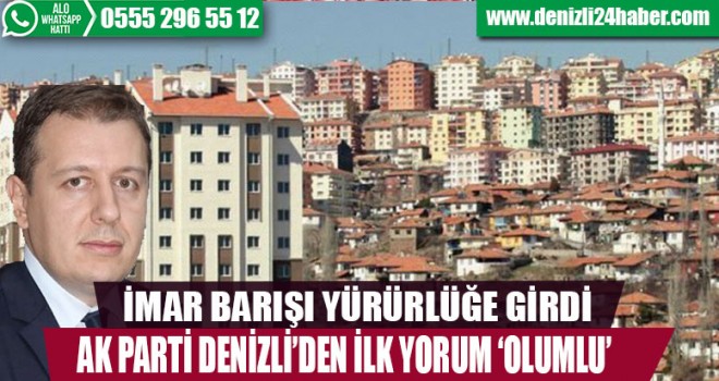 İmar Barışını kayıt dışını önleyecek