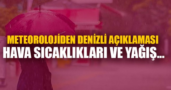 Denizli'de hava durumu sıcaklık ve yağış