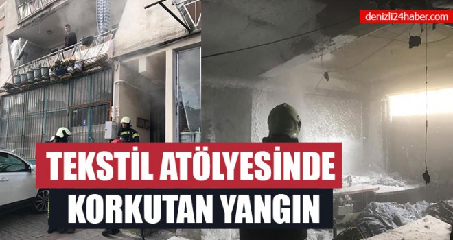 Tekstil Atölyesinde Korkutan Yangın