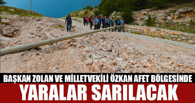 Başkan Zolan Ve Milletvekili Özkan Afet Bölgesinde