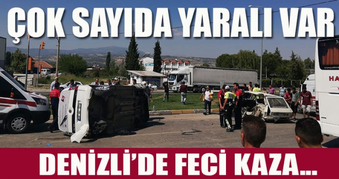 Denizli'de feci kaza