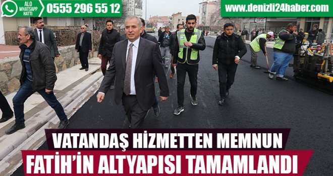 Alt yapısı biten Fatih'te üst yapı sevinci