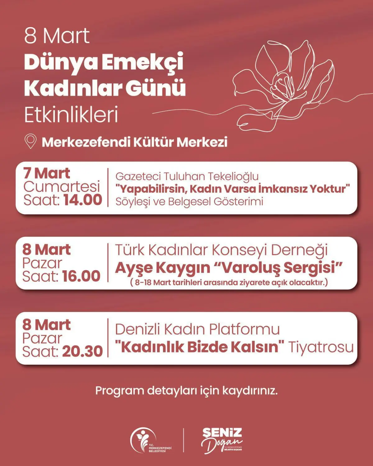 Merkezefendi’de 8 Mart İçin Etkinlikler Başlıyor