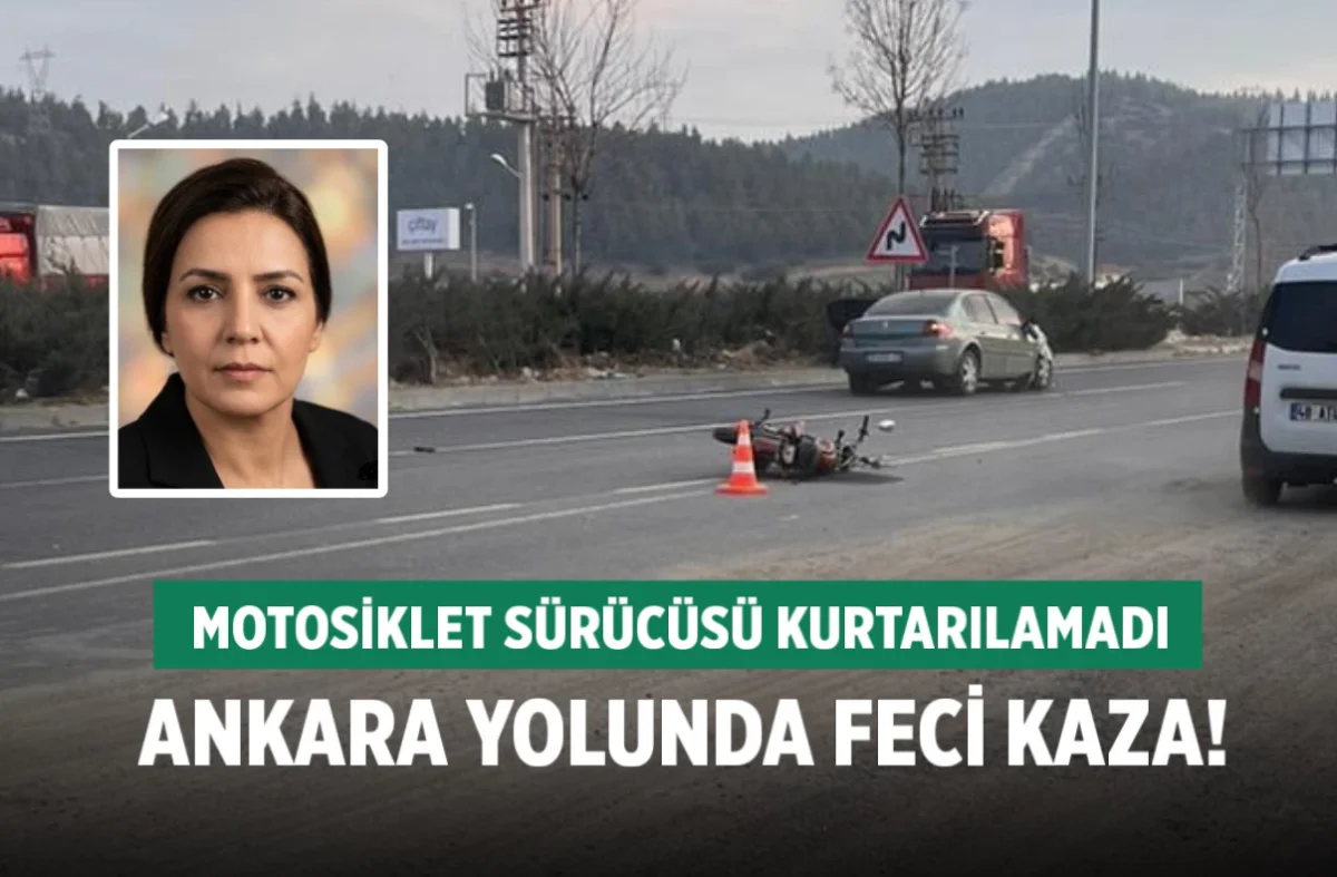 Otomobilin Çarptığı Motosiklet Sürücüsü Hayatını Kaybetti