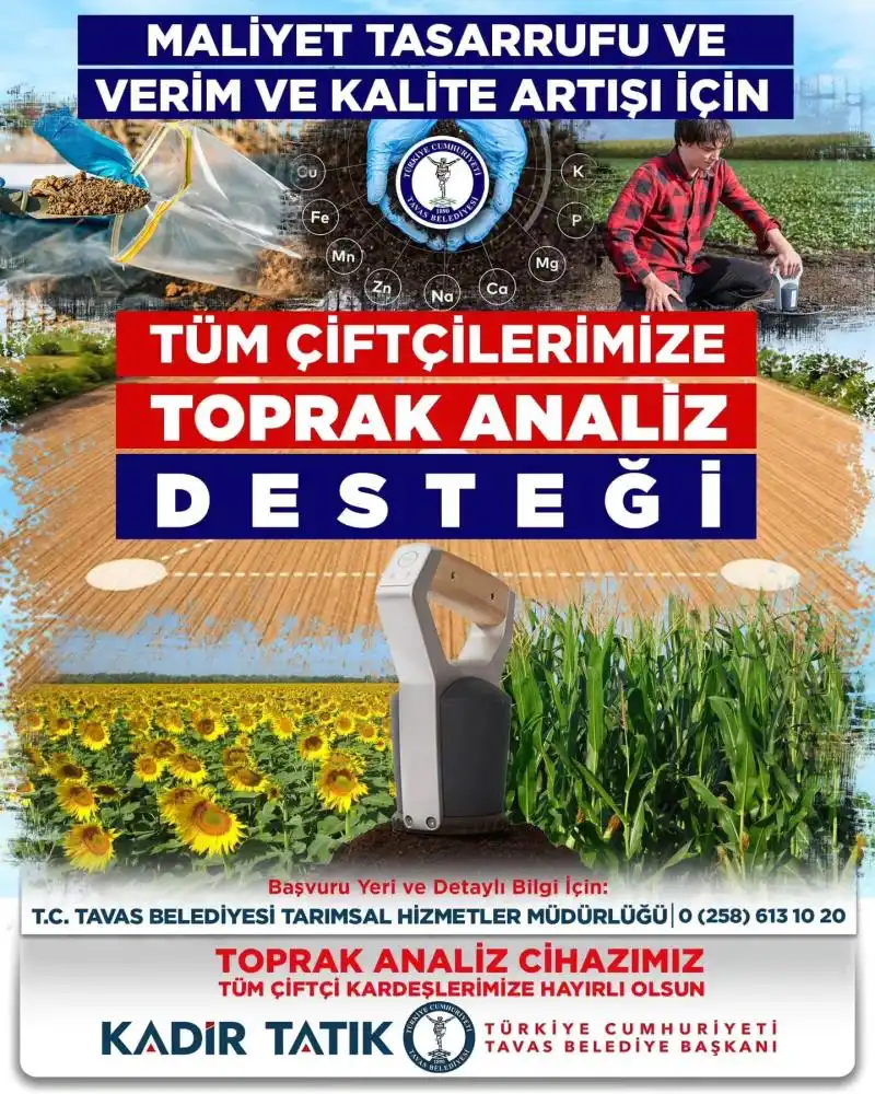 Tavas Belediyesi’nden Çiftçilere Toprak Analizi Desteği